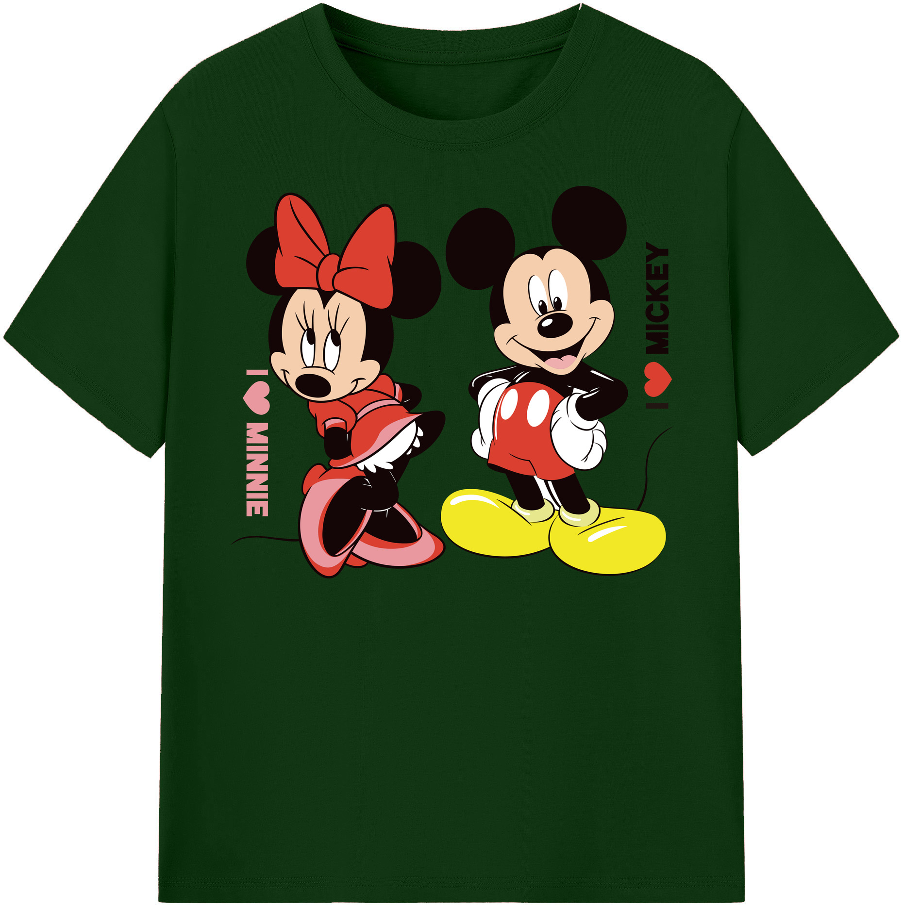 （画像用） ミッキーマウス Mickey Mouse 綿100％半袖Tシャツ（フロントプリント）